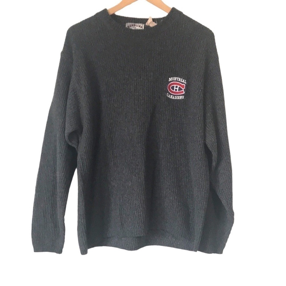 Headline sports Canada NHL Montréal Canadiens knit sweater size Large gray
